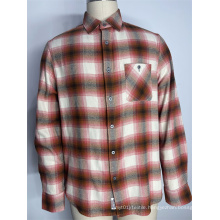 Single Pocket Plaid Flannel Shirt